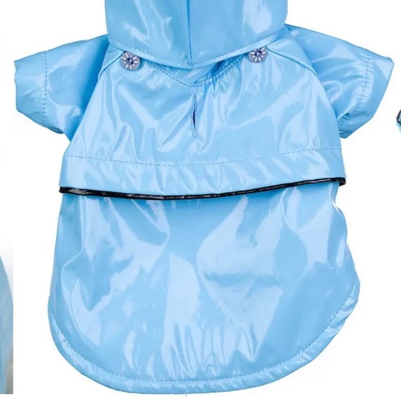Pet Life DOG 🐩 Baby Blue PVC Waterproof Adjustable Pet Raincoat Size Medium NWT - Picture 13 of 15